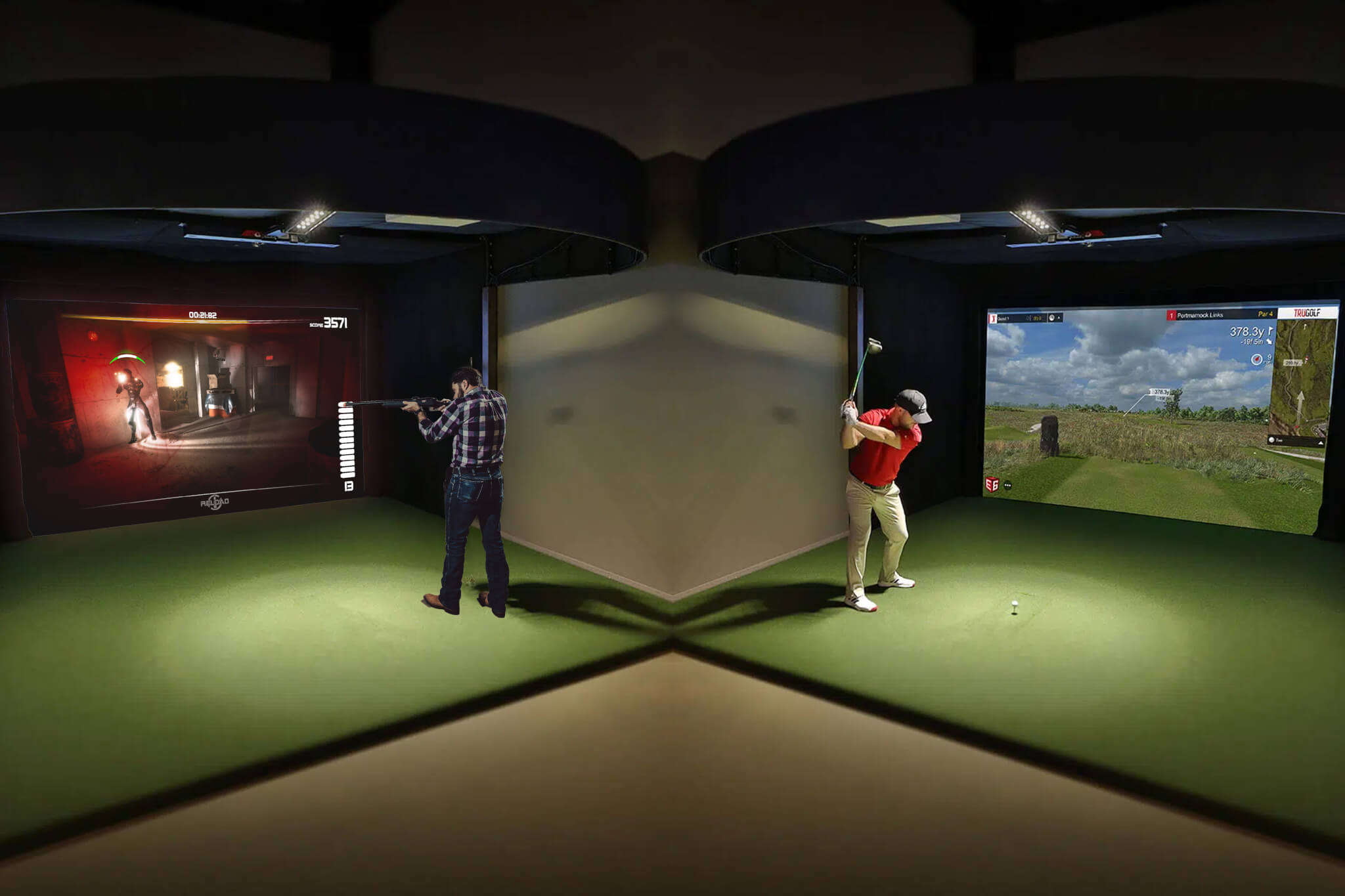 Golf SIM Spread by laser shot